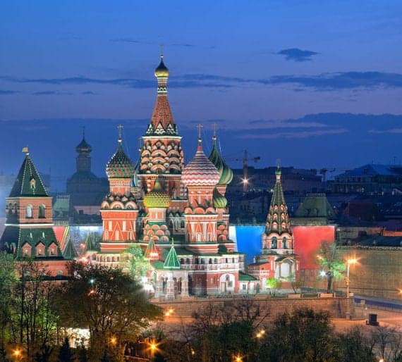 Russe Cathédrale de Vasily sur la Place Rouge à Moscou