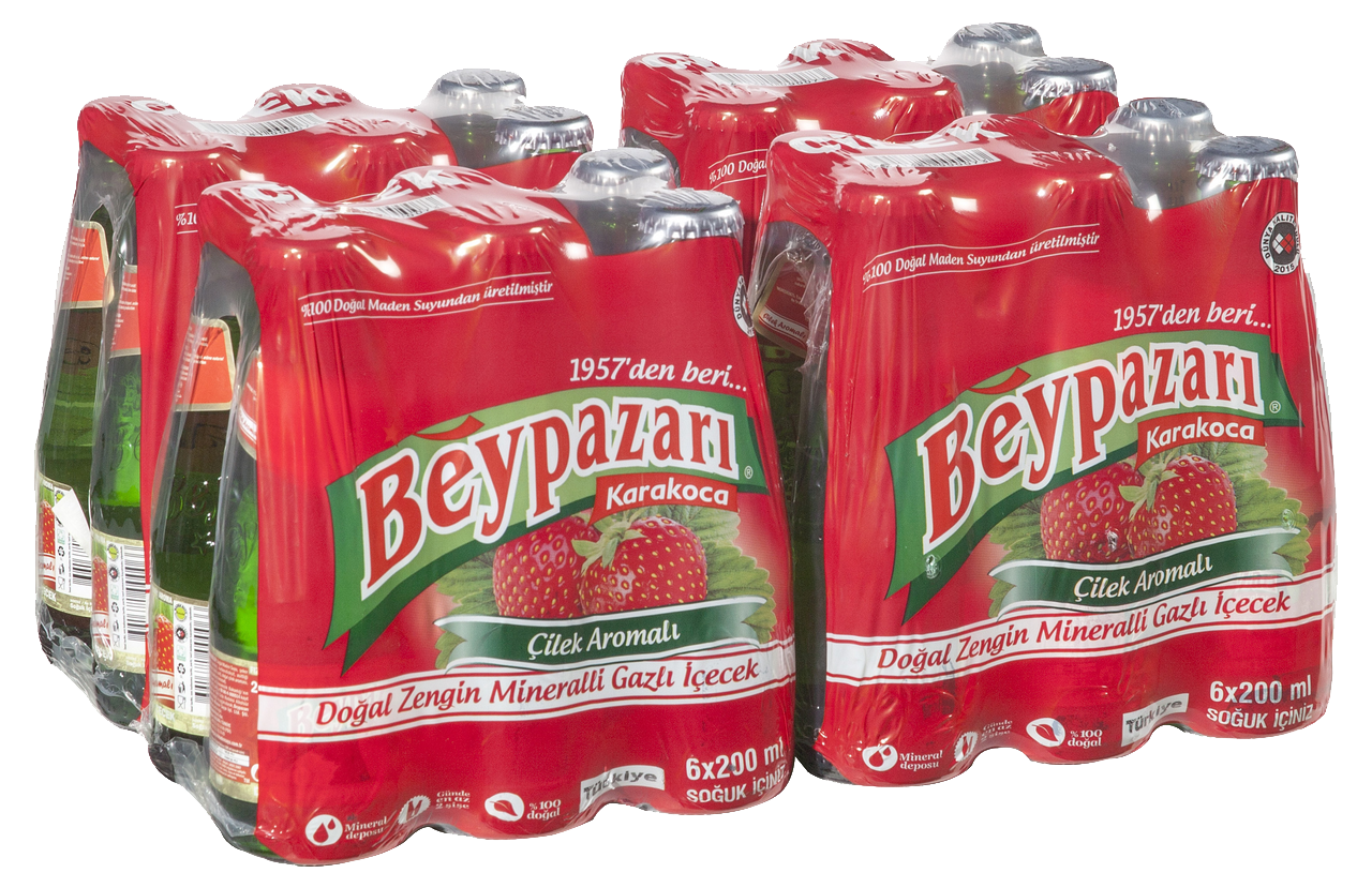 Pro-Inter | Beypazari 24x20cl | Eau pétillante arôme fraise 